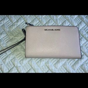 Grey MK wristlet wallet